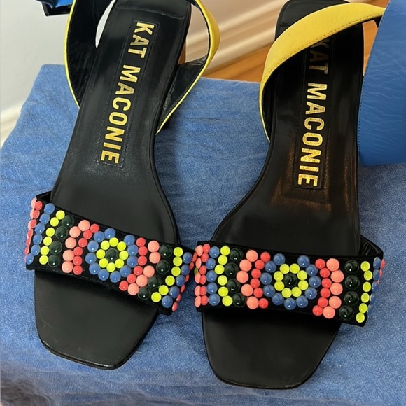 KAT MACONIE Low Heel Beaded Statement Sandals – Size 7 - Picture 5 of 8